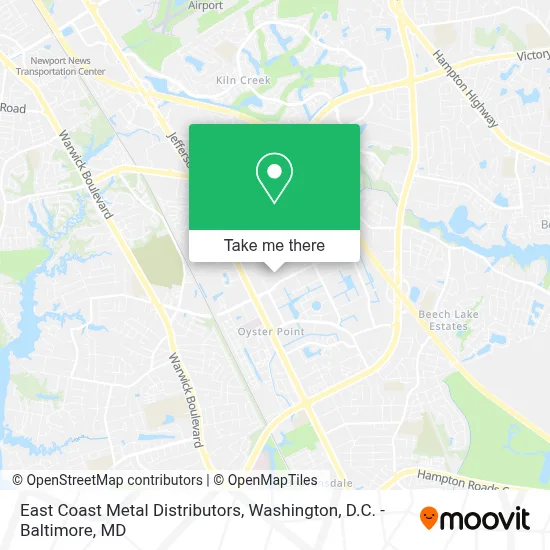 East Coast Metal Distributors map