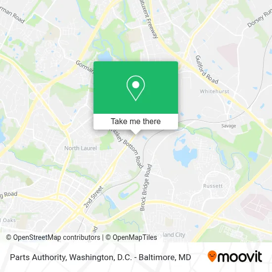 Parts Authority map