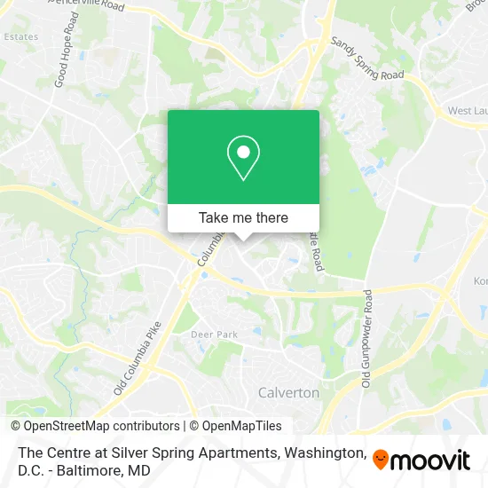 The Centre at Silver Spring Apartments map