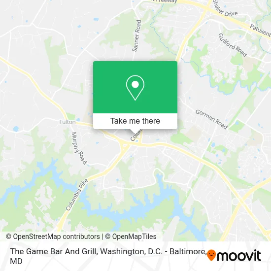 The Game Bar And Grill map