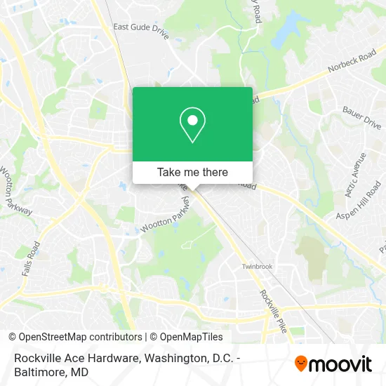 Rockville Ace Hardware map