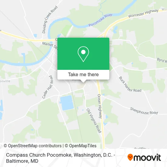 Compass Church Pocomoke map
