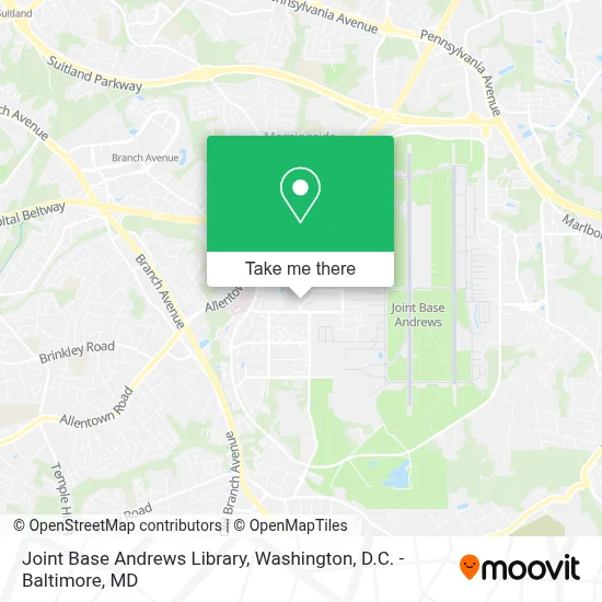 Joint Base Andrews Library map