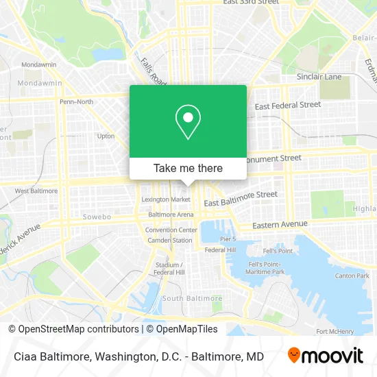 Ciaa Baltimore map