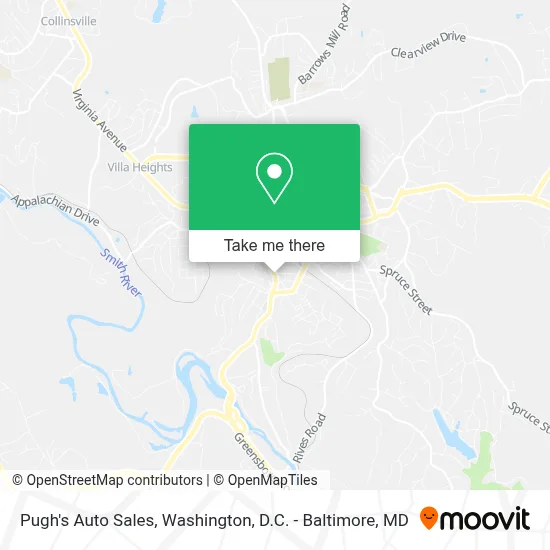 Pugh's Auto Sales map