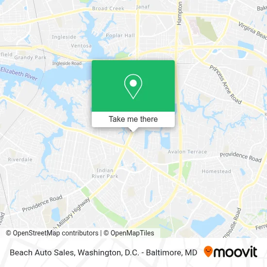 Beach Auto Sales map