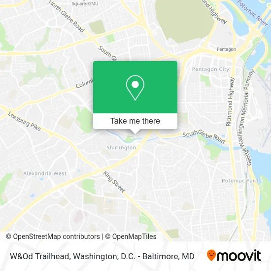 W&Od Trailhead map