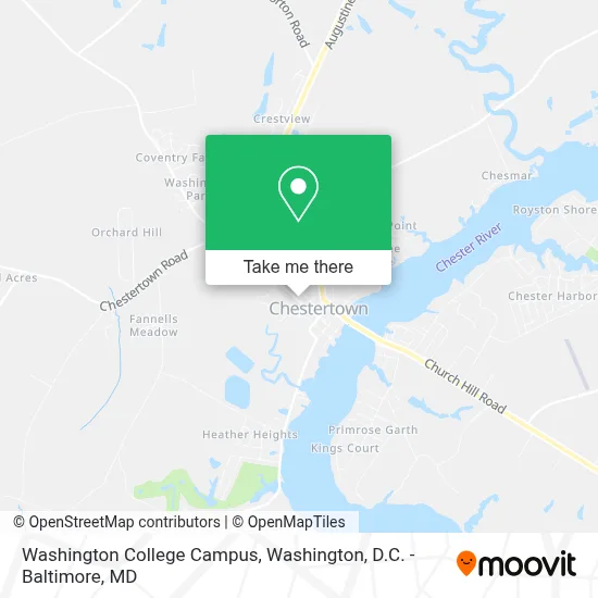 Washington College Campus map