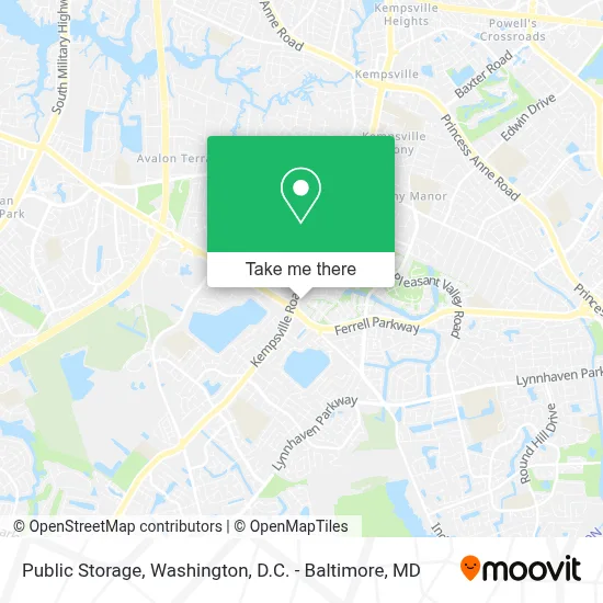 Public Storage map