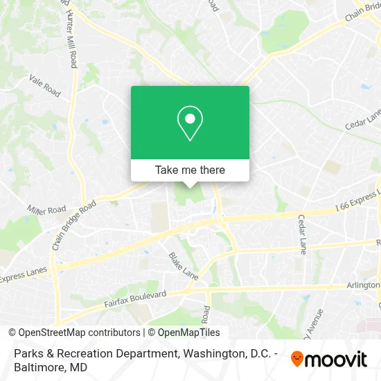 Parks & Recreation Department map