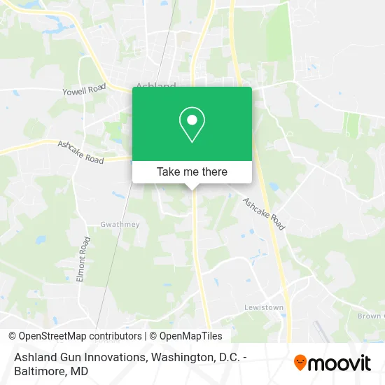 Ashland Gun Innovations map