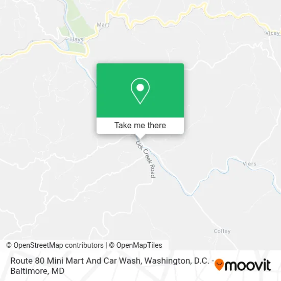 Route 80 Mini Mart And Car Wash map