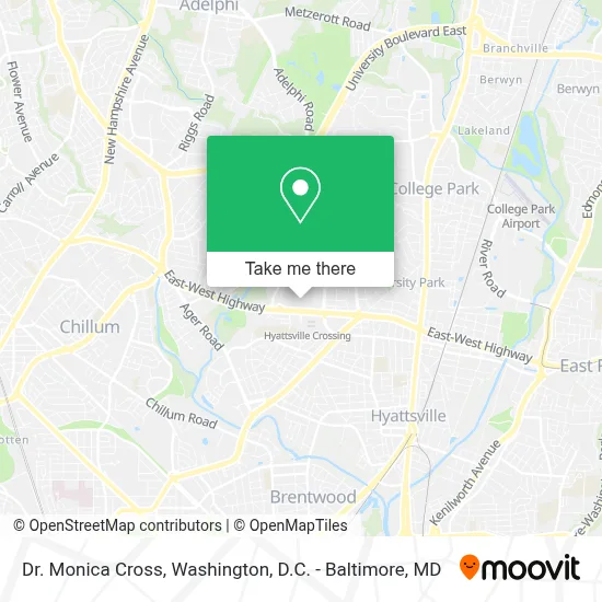 Dr. Monica Cross map