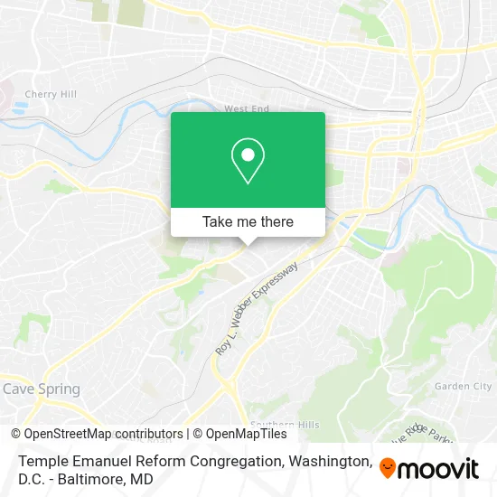Temple Emanuel Reform Congregation map