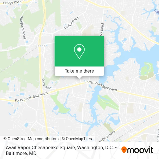 Avail Vapor Chesapeake Square map