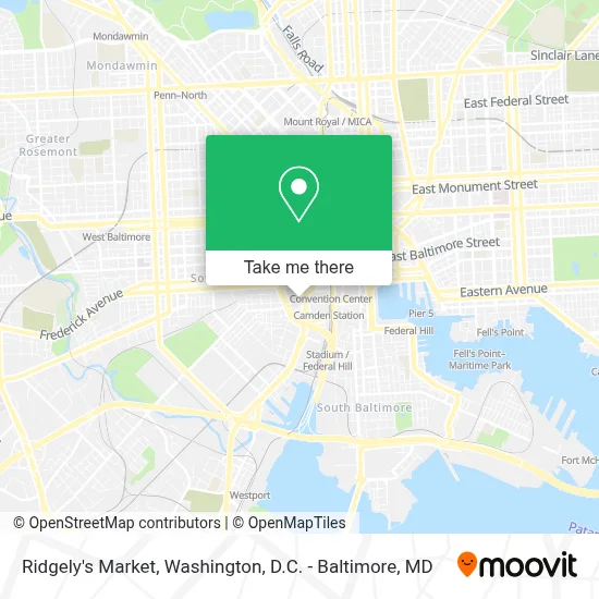 Ridgely's Market map