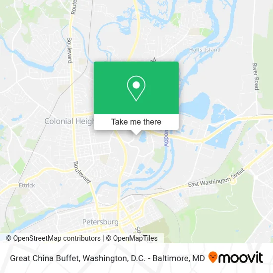 Great China Buffet map