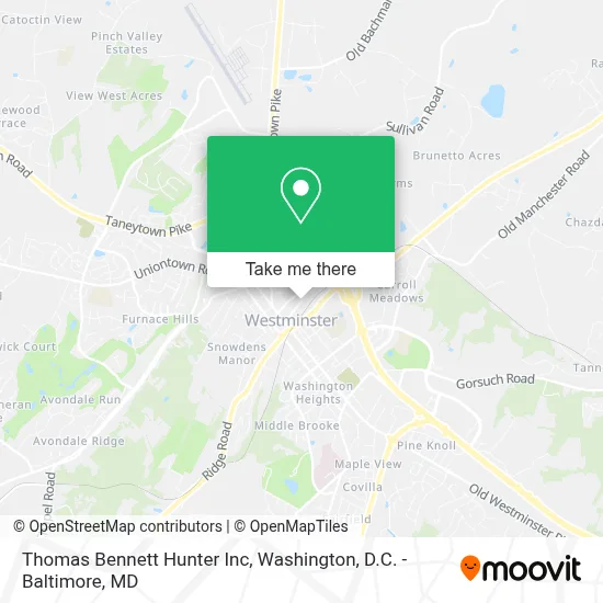 Thomas Bennett Hunter Inc map