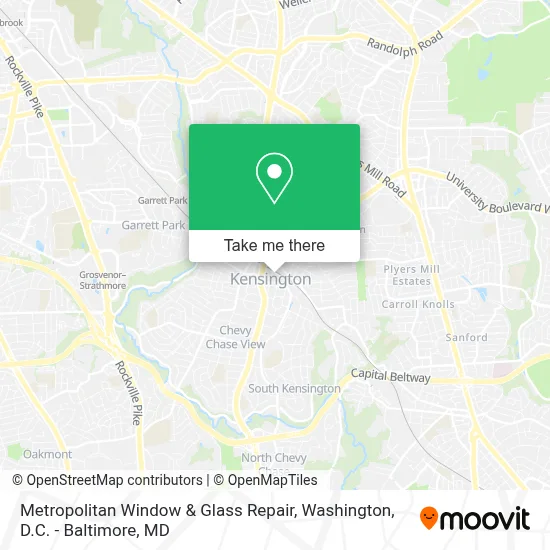 Metropolitan Window & Glass Repair map