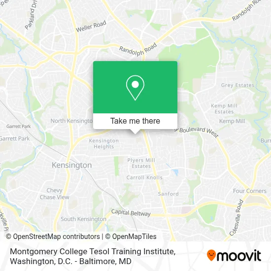 Montgomery College Tesol Training Institute map