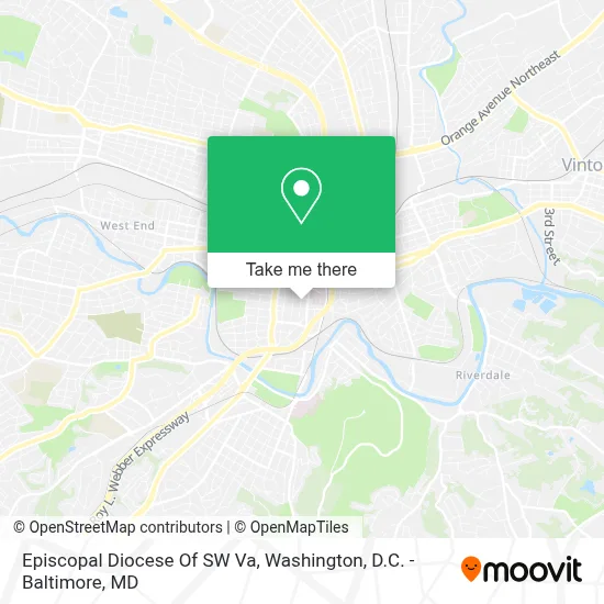 Episcopal Diocese Of SW Va map