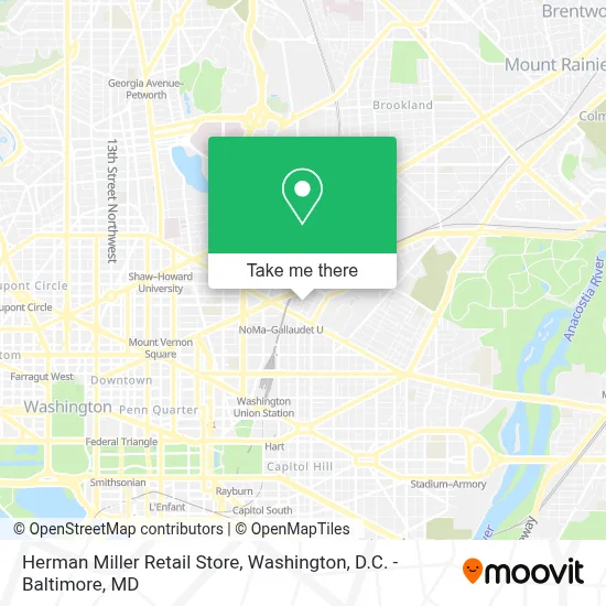 Herman Miller Retail Store map