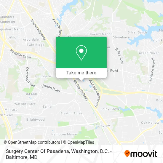 Surgery Center Of Pasadena map