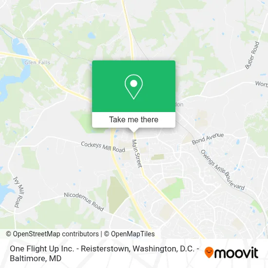 One Flight Up Inc. - Reisterstown map