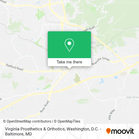 Virginia Prosthetics & Orthotics map