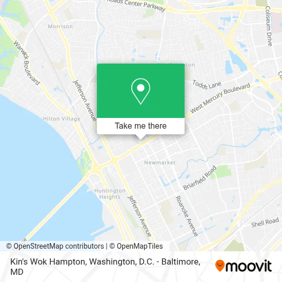 Kin's Wok Hampton map
