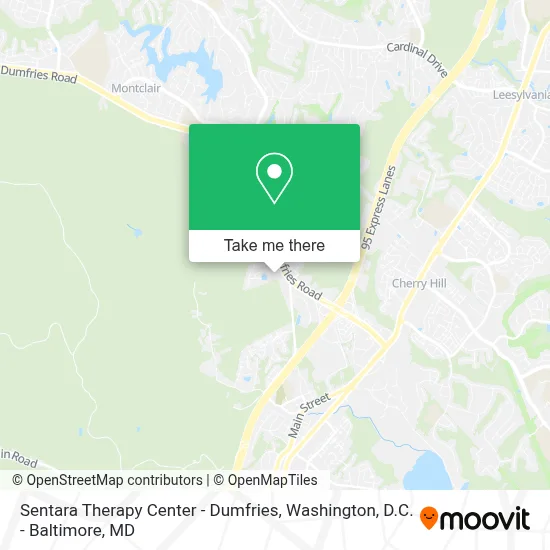 Sentara Therapy Center - Dumfries map