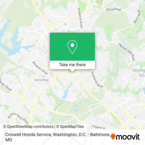 Criswell Honda Service map