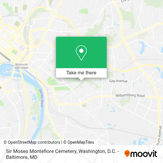 Sir Moses Montefiore Cemetery map