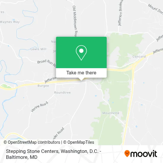 Stepping Stone Centers map