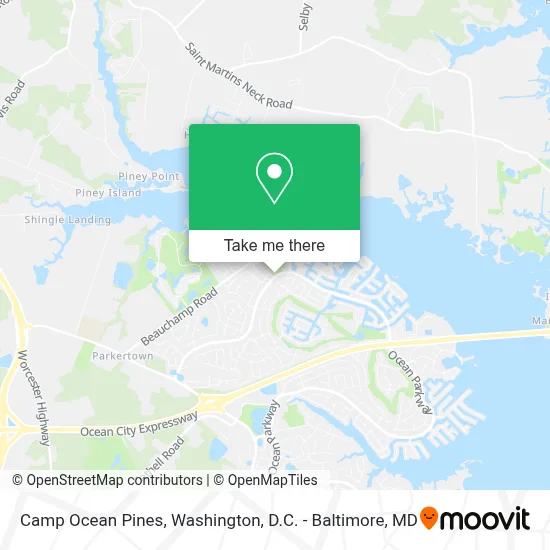 Camp Ocean Pines map