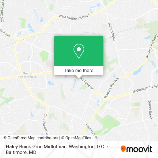 Haley Buick Gmc Midlothian map
