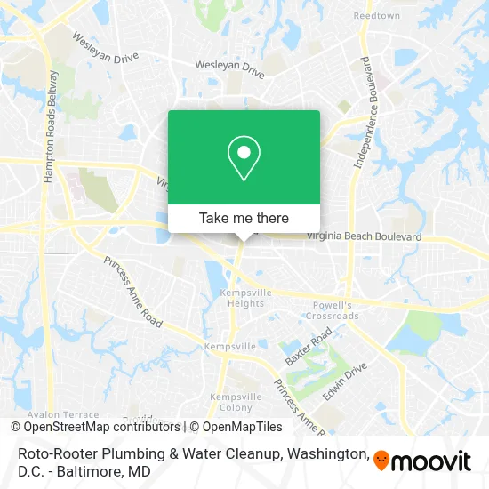 Roto-Rooter Plumbing & Water Cleanup map