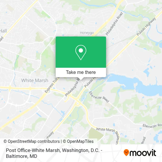 Post Office-White Marsh map