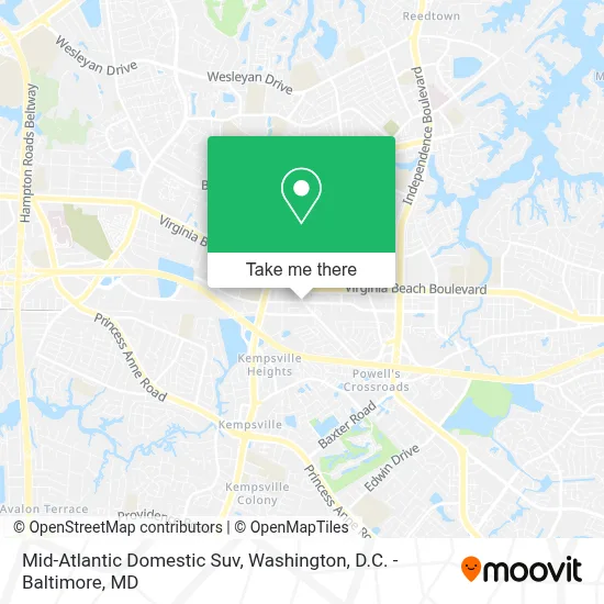 Mid-Atlantic Domestic Suv map
