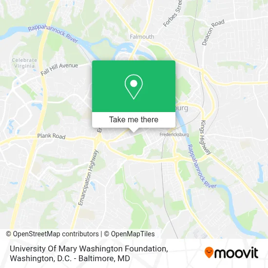 University Of Mary Washington Foundation map
