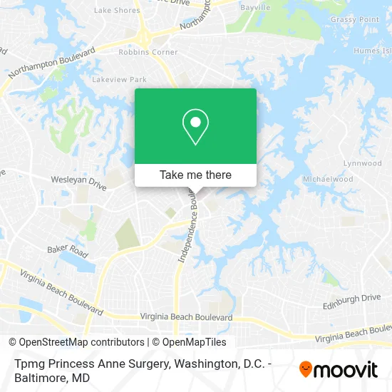 Tpmg Princess Anne Surgery map
