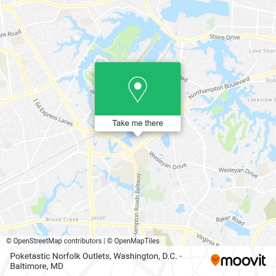Poketastic Norfolk Outlets map