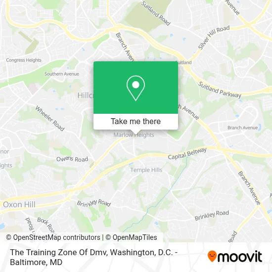 The Training Zone Of Dmv map