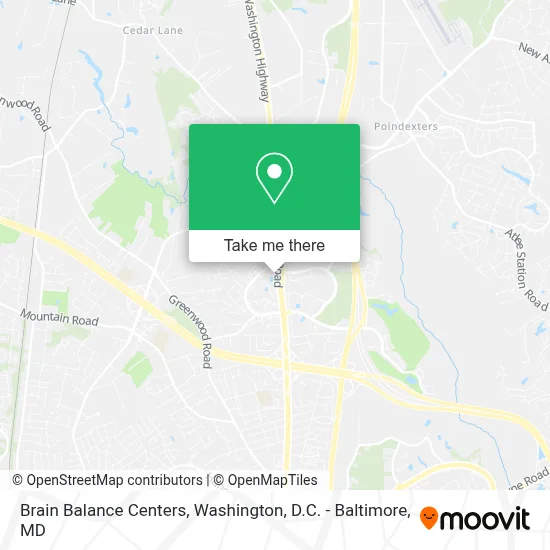 Brain Balance Centers map
