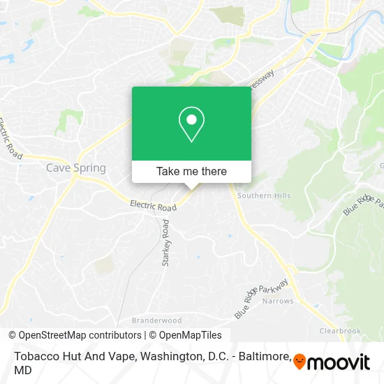 Tobacco Hut And Vape map