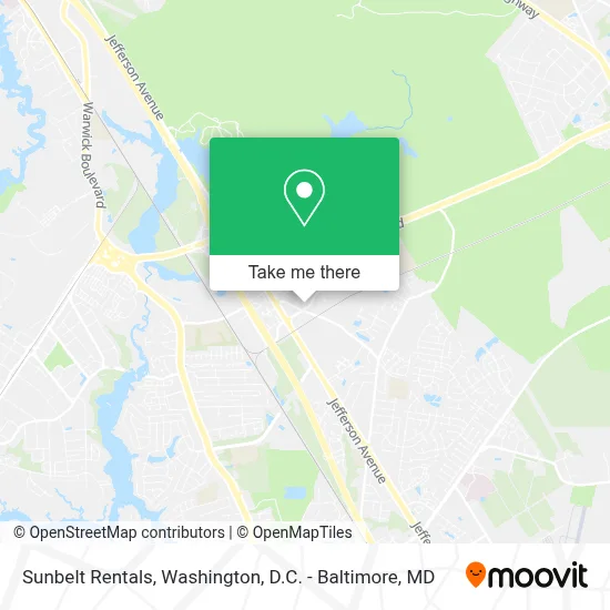 Sunbelt Rentals map