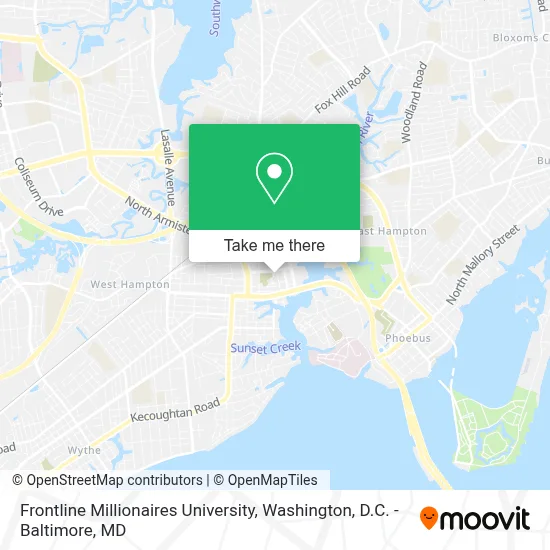 Frontline Millionaires University map