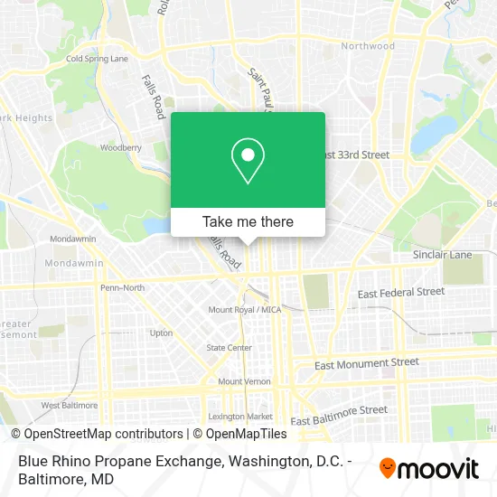 Blue Rhino Propane Exchange map