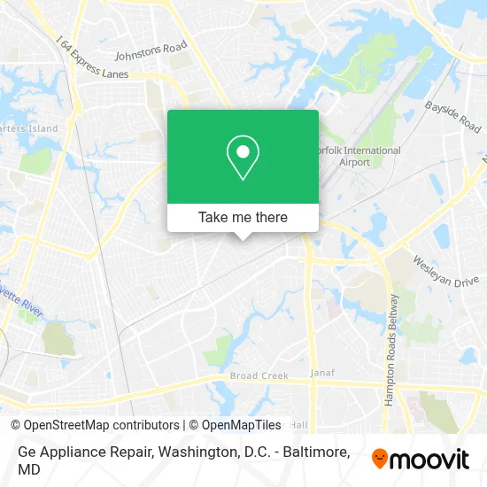 Ge Appliance Repair map