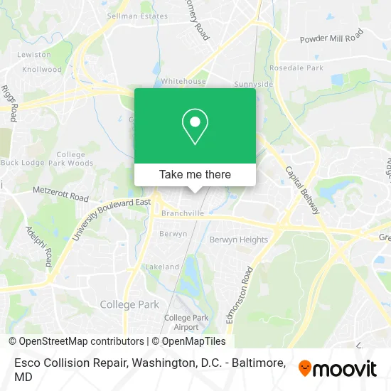 Esco Collision Repair map